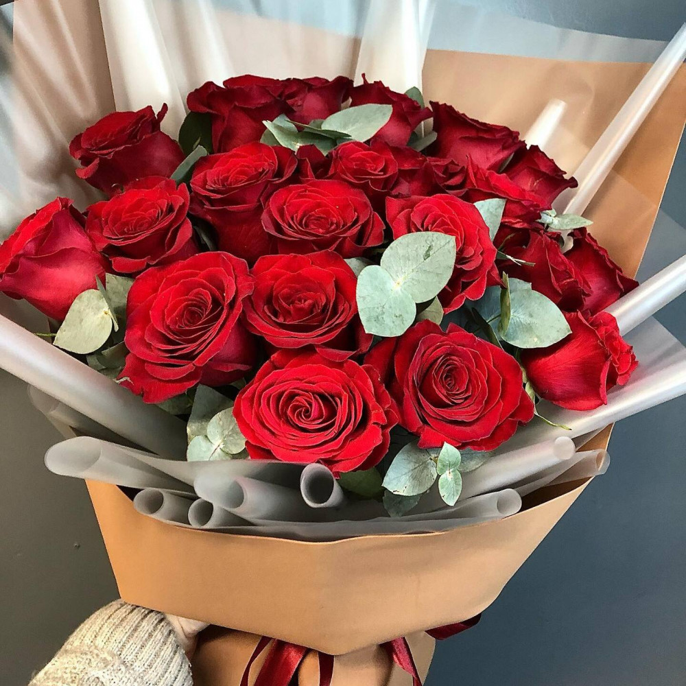 Букет цветов «21 красная роза» - фото 2
