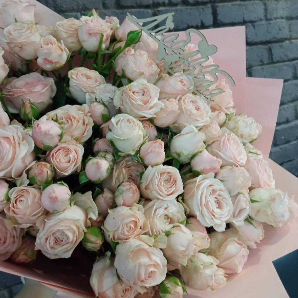 Букет цветов «Букет из 25 кустовых роз» - фото 2