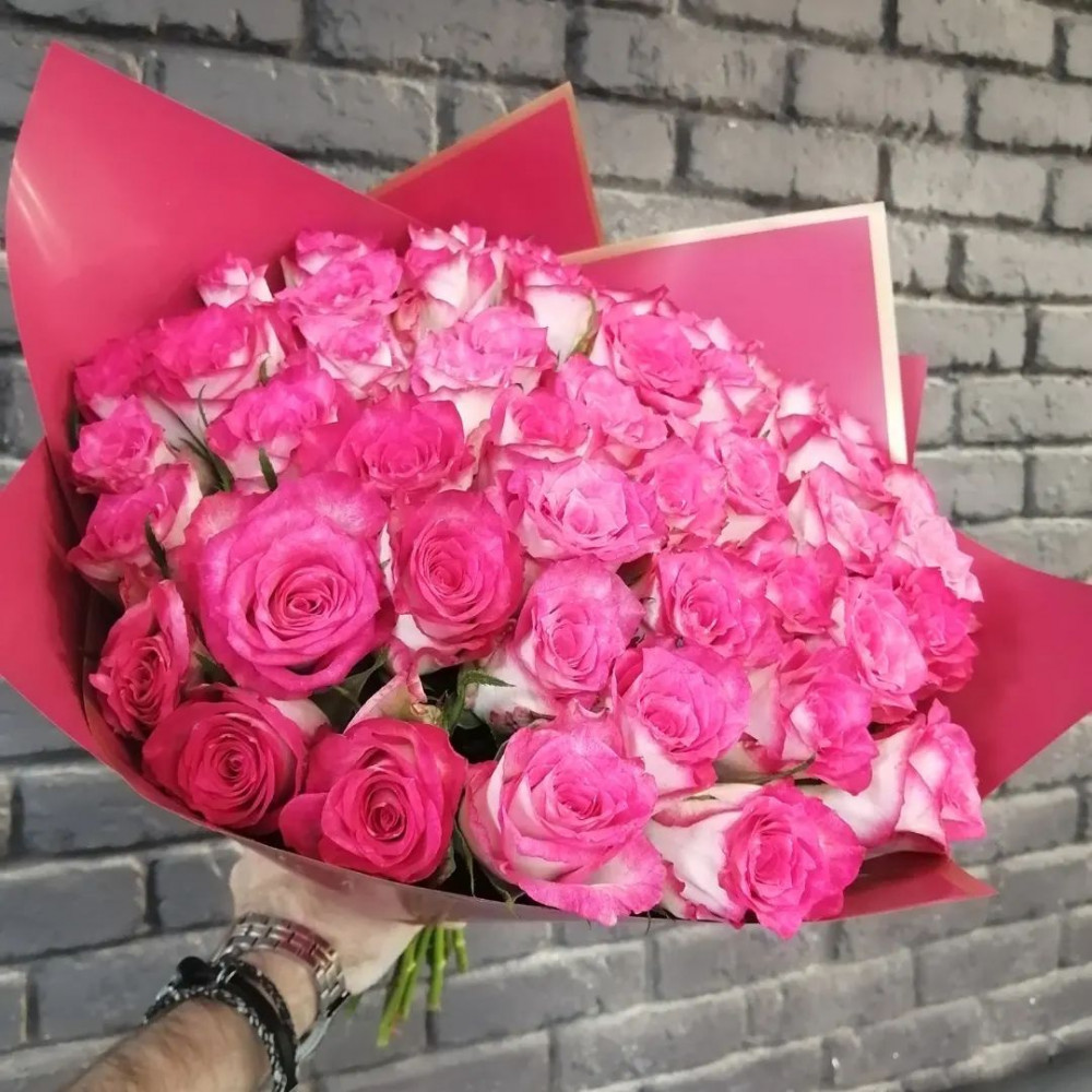 Букет цветов «Букет из 51 бледно-розовой розы»