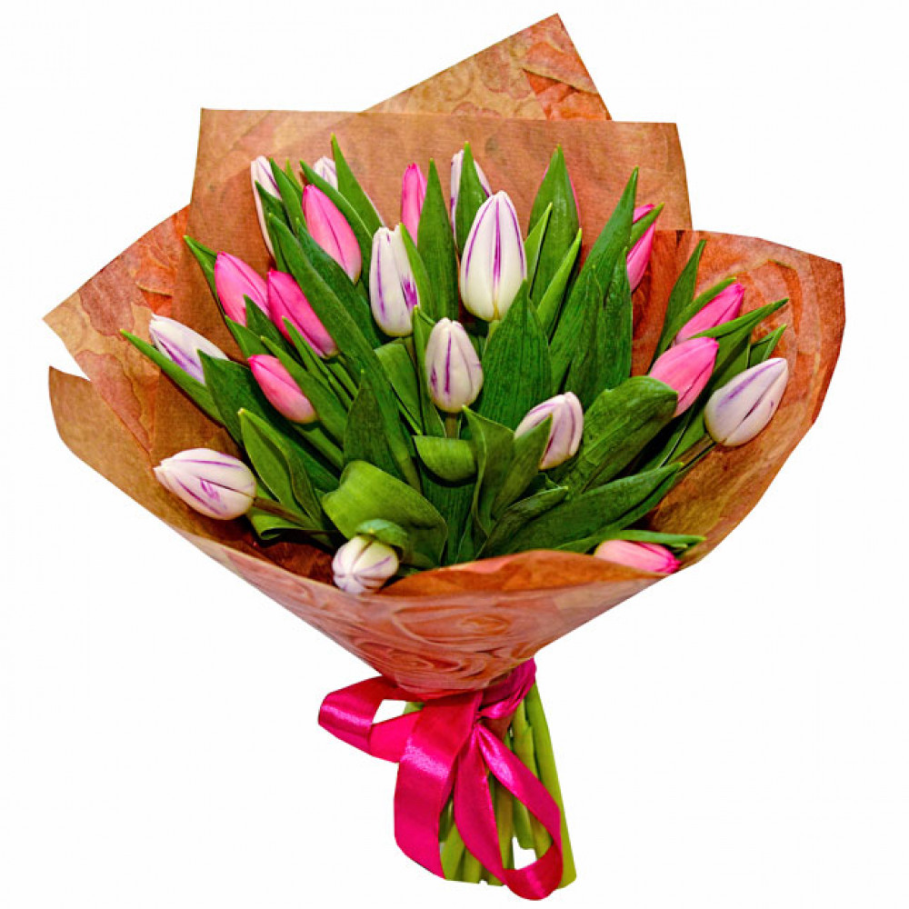 Букет цветов «21 тюльпан»