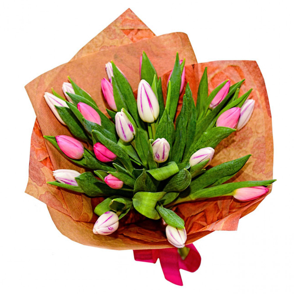 Букет цветов «21 тюльпан» - фото 2