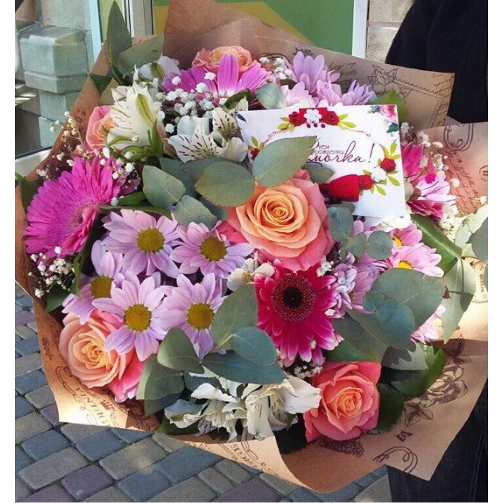 Букет цветов «Красочная рапсодия»