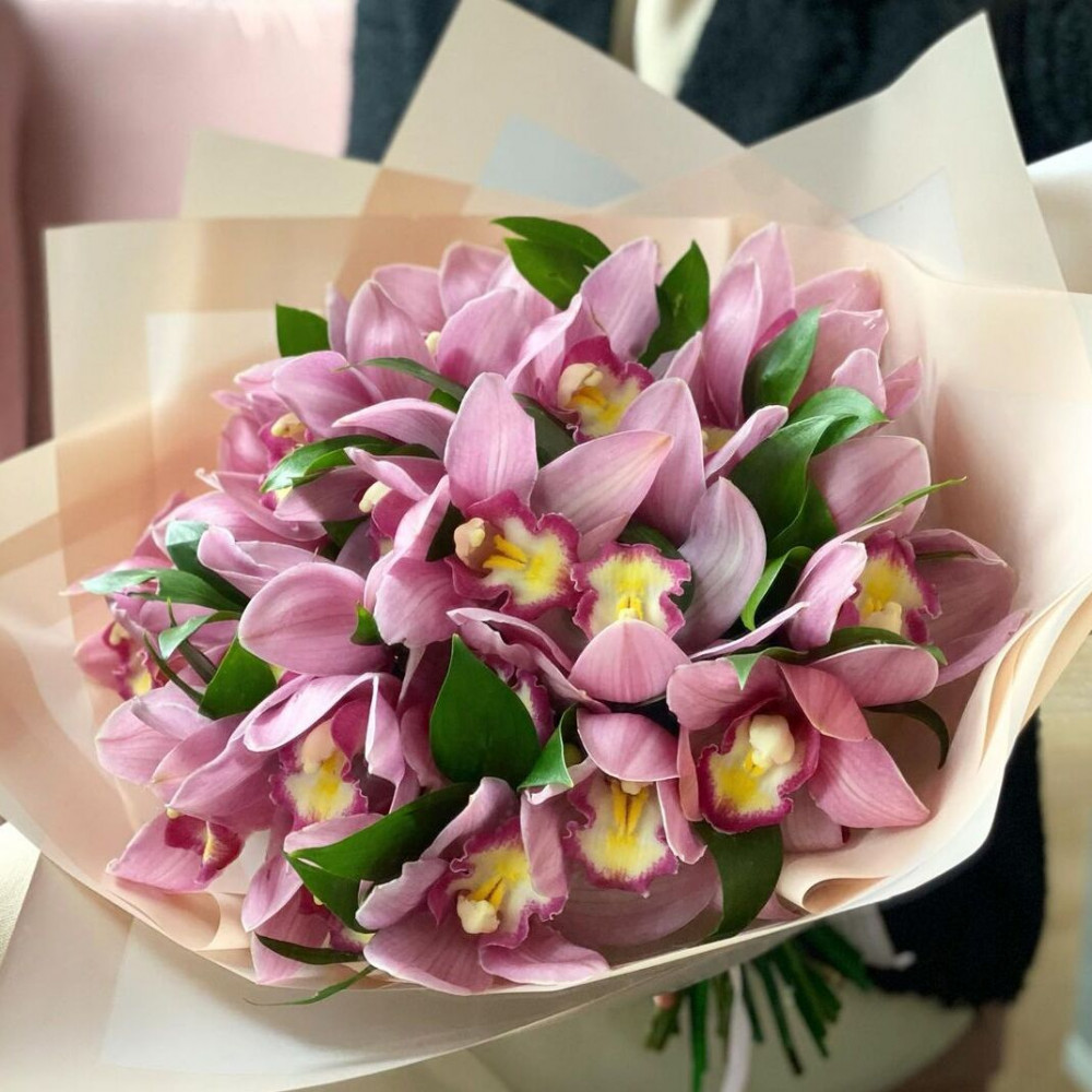 Букет цветов «Букет с розовой орхидеей» - фото 2