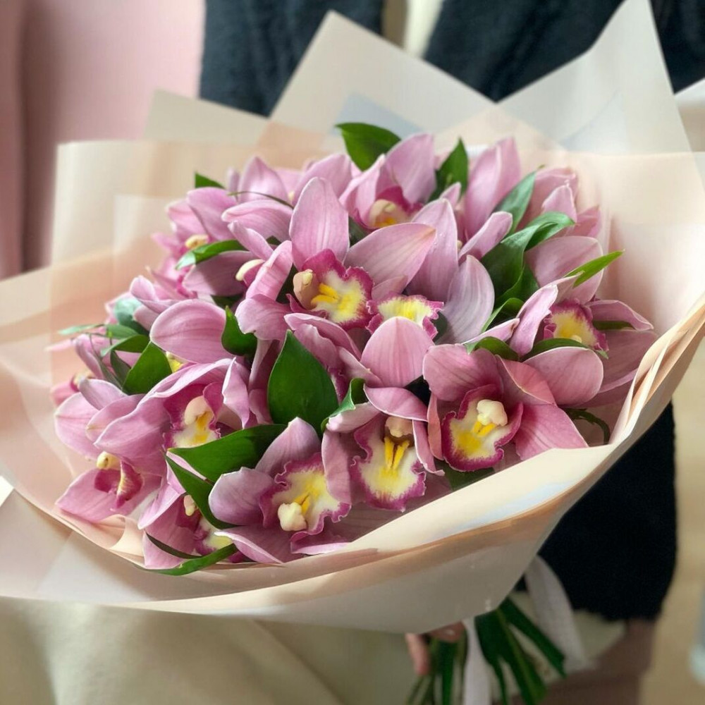 Букет цветов «Букет с розовой орхидеей» - фото 3