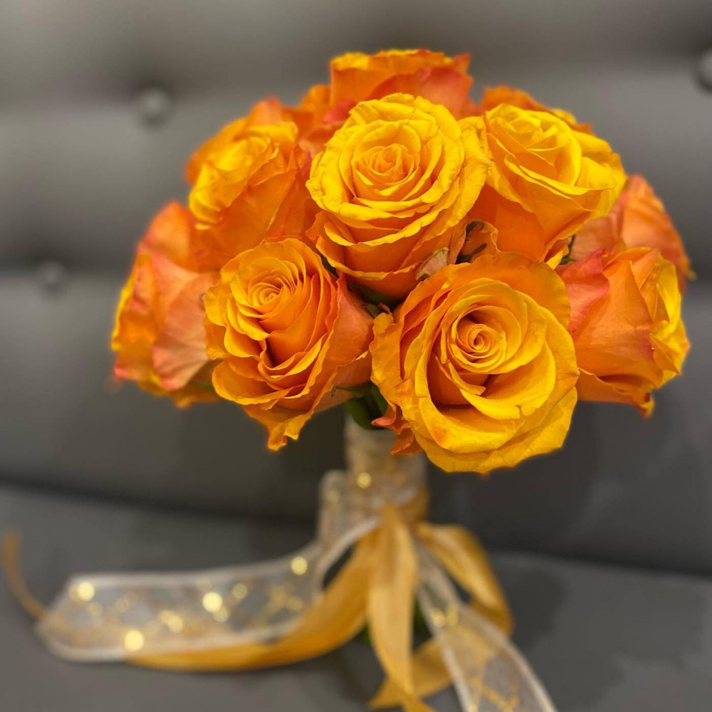 Букет цветов «Букет невесты из желтых роз»
